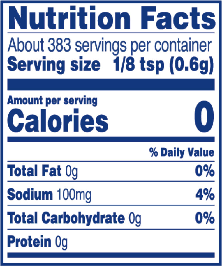 Argo® Baking Powder nutrition label as of 2026