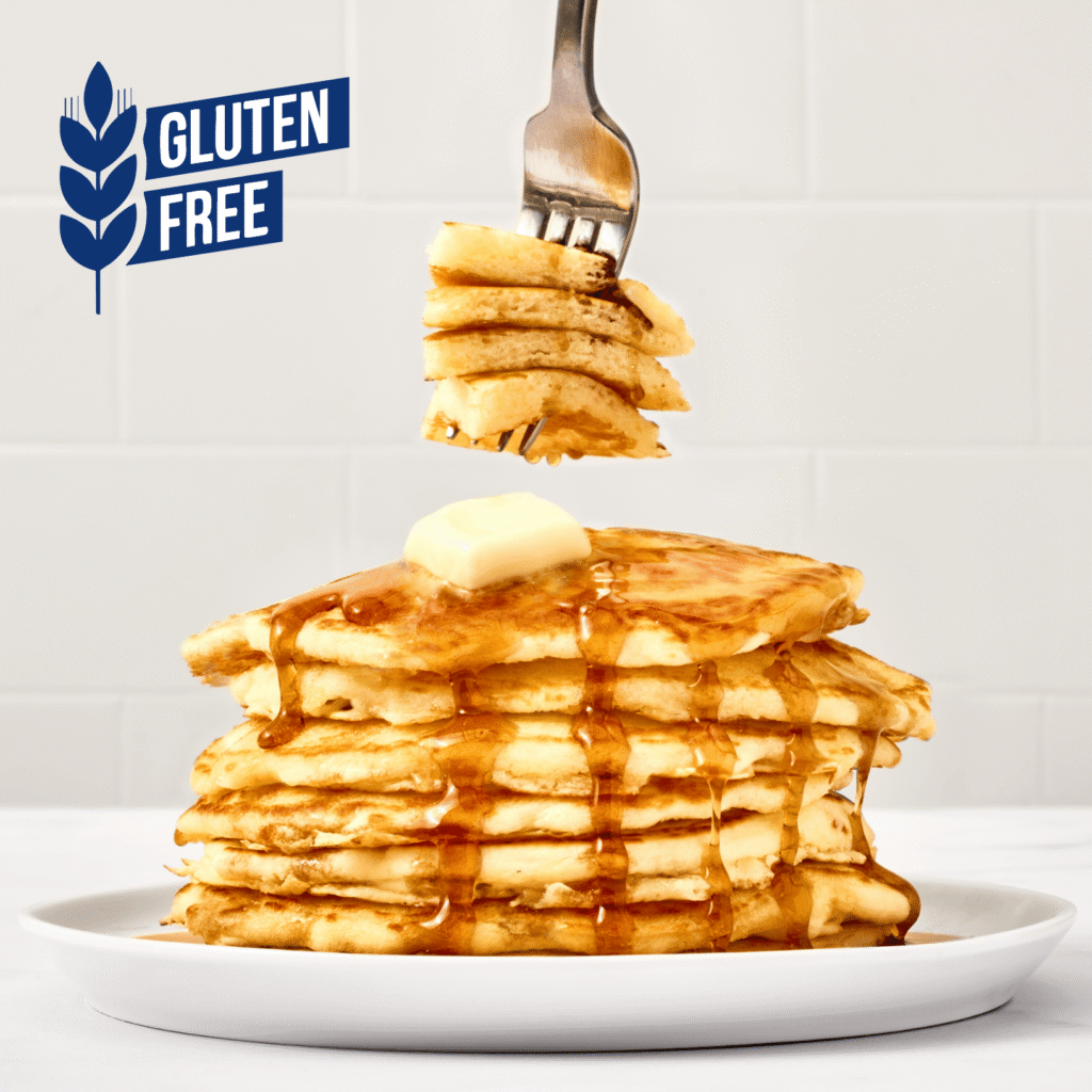 Gluten Free Buttermilk Pancakes made with Argo corn starch and Argo baking powder